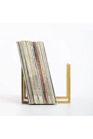Resim MERZANA Gold Metal Plaklık, Dergilik, Kitaplık, Plak Organizer 