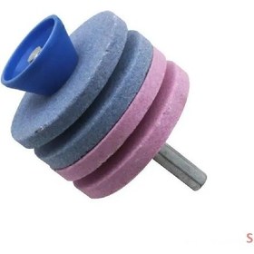 Resim Samdoo Elektrikli Matkap Tipi Çift Katlı Çim Biçme Makinesi Bileme Başlığı - Metal Taşlama Ve Parlatma İçin 4'lü Bileme Seti 