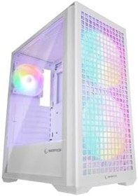 Resim Rampage Gyra V1 Whıte Mesh 1*12CM+2*16CM Rainbow Fan Temperli Camlı + Type-C Atx Mid-T Gaming Oyuncu 
