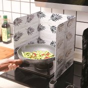 Resim 2 adet Isıya Dayanıklı Alüminyum Mutfak Sıçrama Koruyucu - 84.51cm X 32.51cm Siyah Folyo Kapak, Yağ ve Leke Koruma, Duvar ve Yüzey Koruyucu 