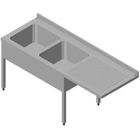 Resim Bulaşık Makinası Üstü Evyeli Tezgah 2g 1d Sağ 190x70 Cm 
