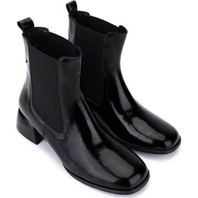 Resim Tamer Tanca Kadın Hakiki Deri Siyah Rugan Topuklu Bot 1120 615 Bn Bot Sk25-26 Sıyah Rugan SİYAH RUGAN 