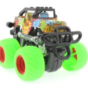 Resim Die Cast Off Road Dev Yeşil Teker Araba 