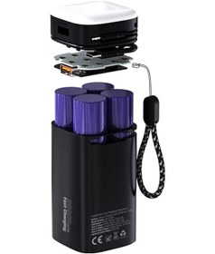 Resim Intouch 20000 Mah 22.5w Pd Hızlı Kablolu Kamp Lambası Outdoor Serisi Powerbank Siyah 