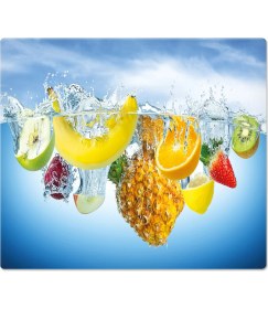 Resim Decorita Tropik Meyveler | Cam Ocak Arkası Koruyucu | 52cm x 60cm 