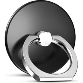 Resim GongtuShop Yuvarlak-Siyah Stil Parmak Yüzük Telefon Tutucu Cep Telefonu Tablet Pc Için Standı Evrensel Moda Flowercat Şekli Çok Fonksiyonlu Yüzük Tutucu (Yurt Dışından) 