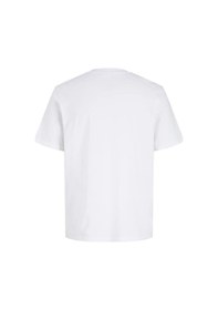 Resim Jack & Jones Jprblaoscar Erkek Tişört Kısa Kollu Pamuklu Şık Günlük Beyaz 