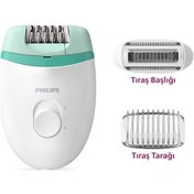 Resim Philips BRE245/05 Satinelle Essential Kablolu Kompakt Epilatör ÜCRETSİZ KARGO