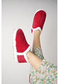 Resim Modafrato Vıola Kadın Panduf Ev Ayakkabısı Ev Botu Kırmızı 