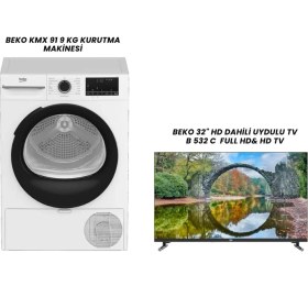 Resim Beko 9 kg Kurutma Makinesi + TV Seti 