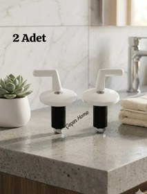 Resim ÇEÇEN HOME 2'li Plastik Klozet Kapak Tutucu ,Klozet Kapak Montaj Bağlantı Vidası Üstten Sıkmalı ,Klozet Kapak Vidası (7 CM) 