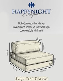 Resim Sofya Tekli Koltuk Düz Kol | Oyun Koltuğu | Sünger Koltuk | Sinema Koltuğu. 90x90 CM (Gri) 