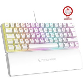 Resim Rampage Plower K60 12 Işık Modlu Blue Switch Bilek Destekli Mekanik Klavye 