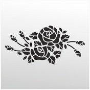 Resim Folyo Sticker Gül 50cm Uzunluk Siyah 