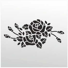 Resim Folyo Sticker Gül 50cm Uzunluk Siyah 