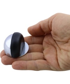Resim Nzb Yarımay Kapı Stoperi Tamponu Vidalı Metal Ağır Kapı Stopu Hızlı Durdurucu Tutucu Krom Gümüş 1 Adet 