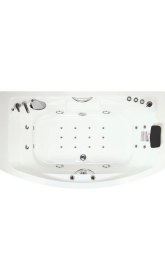 Resim Beverly Hılls Jakuzi 170x100x80 H:55 Tango Hidromasaj Sistemli Küvet (Gövde + Metal Ayak + Ön Panel) 