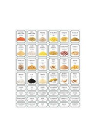 Resim Meleni Home 18'li Pino Baharatlık Erzak Saklama Kabı - Kapaklı Kare Baharat Takımı 6x 0,50 Lt-1,10 Lt-1,70 Lt 