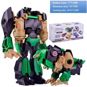 Resim Samdoo Yeşil Dinozor Modeli: Tek Adımda Dönüşebilen Çocuklar İçin Traktörden Robot Olan Eğitici Oyun Araçları Diğer 