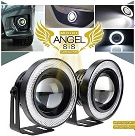 Resim Mercekli Angel Led Halkalı Sis Far Gövde Su Geçirmez Angel Beyaz 76 mm 