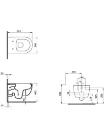 Resim Bocchi V-Tondo Rimless Asma Klozet Kanalsız Kapak Hariç Mat Somon 1416-032-0128 