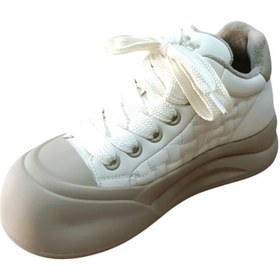 Resim Guja 26k426-1 Kadın Kalın Taban Sneaker Ayakkabı Bej Siyah 