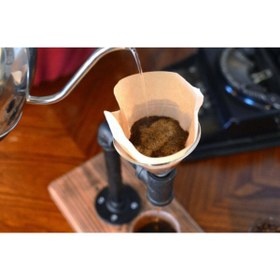 Resim evimobidesign Manuel Filtre Kahve Demleme Seti & V60 Kahve Demleme & Doğal Masif Ahşap & Dripper & Dripper Standı 