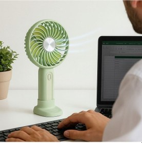 Resim Masa Üstü Standlı Usb İle Şarj Olabilen 3 Ayarlı Fan Modlu Çanta 