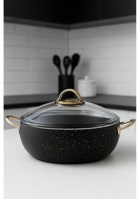 Resim Yunusoğlu Home Granit Tencere 26 Cm 5.5 Litre, Gold Kulplu 