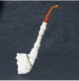 Resim Yunar Devran-ı Tuğra Filtresiz Akrilik Saplı Lületaşı Pipo 13504m 