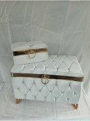 Resim ÖzkınaEvi Düğün Gelin Bohça Söz Çeyiz Sandığı Krem Renk 