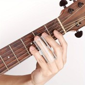 Resim 1 adet Cam Gitar Parmak Seçimleri, Elektrik & Akustik Gitar için Şeffaf Kaydırıcı Set - 1 adet 