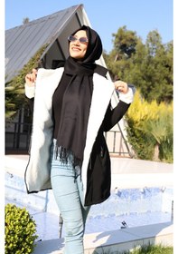 Resim Barbora Kışlık Günlük Kaşe Kadın Tesettür Kaban 819siyahtesettür 