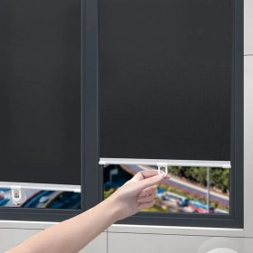 Resim Deliksiz Pencere Perdesi - Kordonsuz Tasarımlı Karartma ve Isı Yalıtımlı, Oturma Odası, Mutfak, Ofis, Teras için Enerji Verimli Pencere Perdesi 