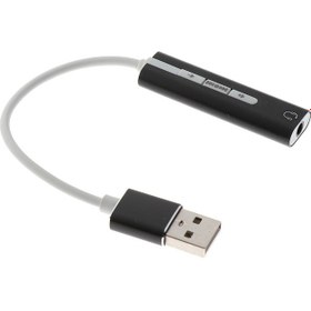 Resim Harici Sanal 7.1ch USB 2.0 Stereo Ses Kartı Ses Adaptörü Ile Mikrofon Deliği Siyah 