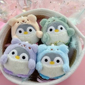 Resim 1 Adet Sevimli Penguen Peluş Evcil Hayvan Oyuncağı - Yumuşak ve Kabarık Malzeme, 4 Şirin Karakter Tasarımlı (Pembe, Gri, Mavi, Mor) - Tüm Boyutlardaki Kediler ve Köpekler İçin Güvenli, Pil Gerekmez - Oyun Zamanı ve Arkadaşlık için Mükemmel 