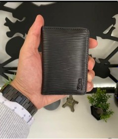 Resim Roan Hakiki Deri Minimal Kartlık/kartvizitlik Siyah 