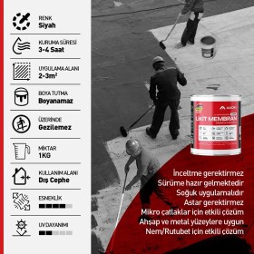 Resim Alkoru 1 kg Süper Likit Membran Kauçuk ve Elyaf Katkılı Sıvı Su Yalıtım Malzemesi 