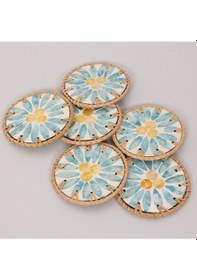 Resim Muteber Rattan 6'lı Sedefli Bardak Altlığı Diğer 