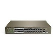 Resim TENDA TEF1126P-24-250W 24 Port 10\u002F100Mbps +1 Gigabit\u002FSFP Slotl Switch 24 Port 