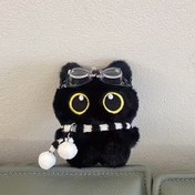 Resim Yeni Gelişim! Şık Siyah Kedi Peluş Oyuncak - Dayanıklı, Çiğneme Dirençli, Tüm Irklar Boyutları, Pil Gerektirmez, Kedi Severler İçin Mükemmel, Kedi Aksesuarları | Oyun Sever Kedi Tasarımı | Dayanıklı Peluş Oyuncak, Kedi Oyuncakları 