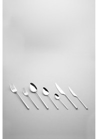 Resim Nehir Gloria 84 Parça Çatal Kaşık Bıçak Seti Takımı 12 Kişilik Paslanmaz Çelik Gri 