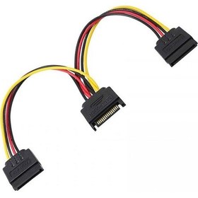 Resim 30 cm 15 pin sata 2x sata power çoklayıcı 15 pin erkek sata 2x sata çoklayıcı uzatma kablo 
