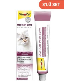 Resim Gimcat Malt Soft Extra Tüy Yumağı Önleyici Kedi Macunu 100gr 3'lü Paket 