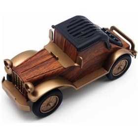 Resim Hongshou A9 Retro Ağaç Damarı Klasik Otomobil Şekli Kablosuz Bluetooth Hoparlör Subwoofer Radyo Taşınabilir Cep Telefonu Mini Speaker Standı Gül Armut (Yurt Dışından) 