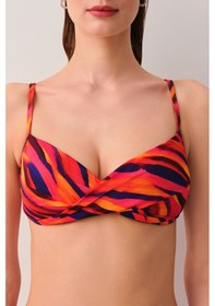 Resim Suwen Flame Yarı Destekli Bikini Üstü Sb2527013841384 Flame Baskılı 