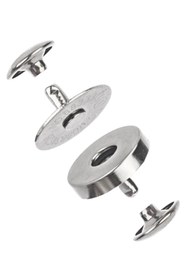 Resim SeraSelin 2 Adet 18 Mm Perçinli Mıknatıslı Çıtçıt Gümüş Çıtçıt DİKİŞSİZ Kolay Takılır Mıknatıslı Çıt Çıt Nikel 