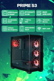 Resim Game Garaj Prime S3 R5-7500F 32 GB 1 TB SSD 16 GB RTX5060Ti Free Dos Oyuncu Tavsiye Sistem 