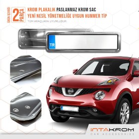 Resim intakrom Nissan Juke Krom Plakalık - Hummer Tip 2 Adet 