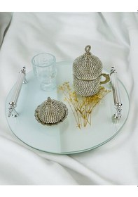 Resim Radiant Nişan Damat Kahve Tepsisi Krem Krem 